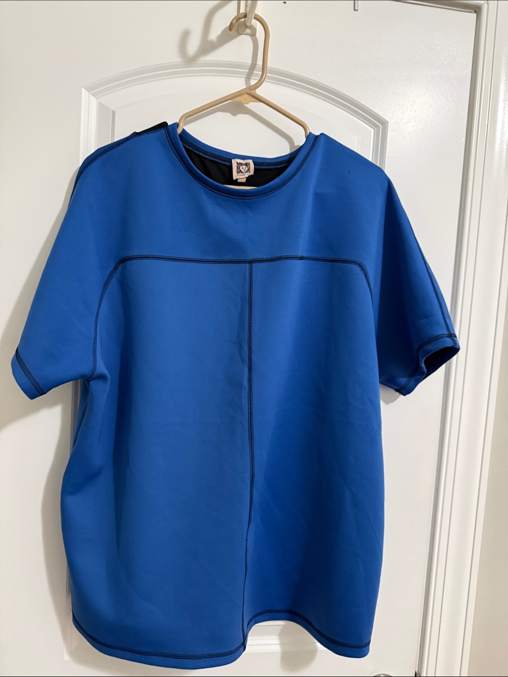 Anne Klein Royal Blue Short-Sleeve Crewneck Shirt